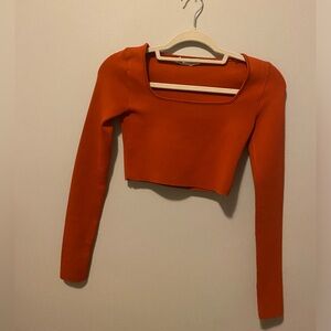 Zara cropped longsleeve top